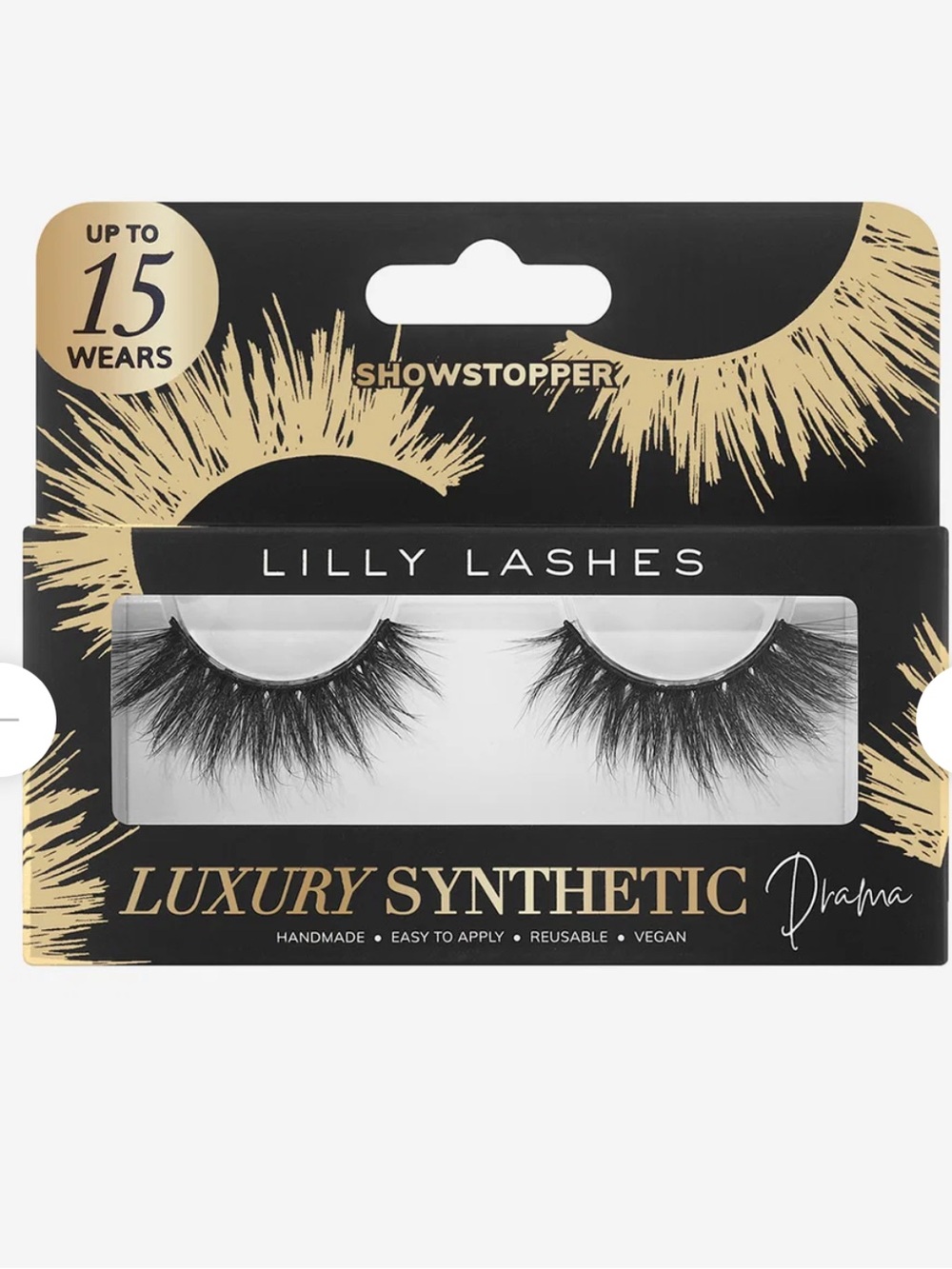 Lilly Lashes Showstopper Dramatic Black Synthetic False Lashes